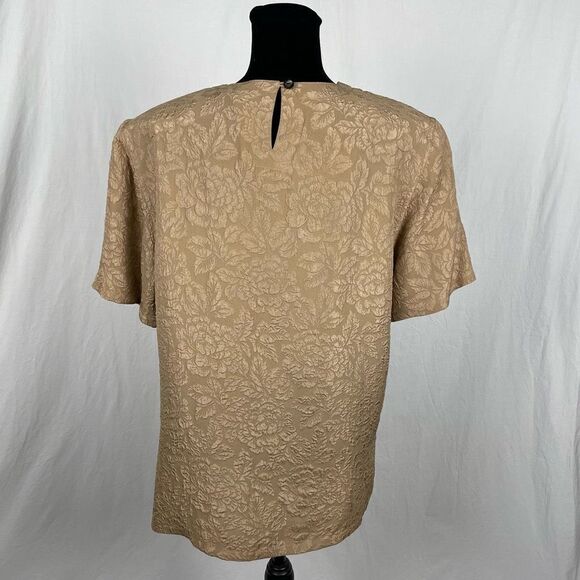 Vintage Soie NY 100% Silk Floral Blouse - Women’s M - Picture 5 of 6